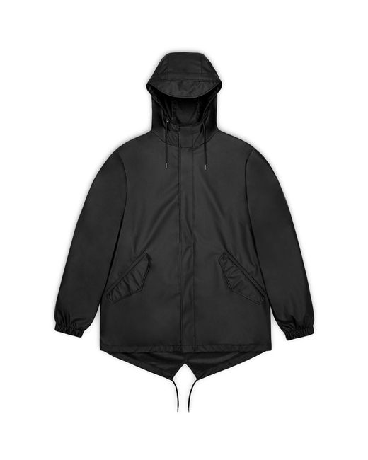 Rains Black Fishtail Waterproof Jacket