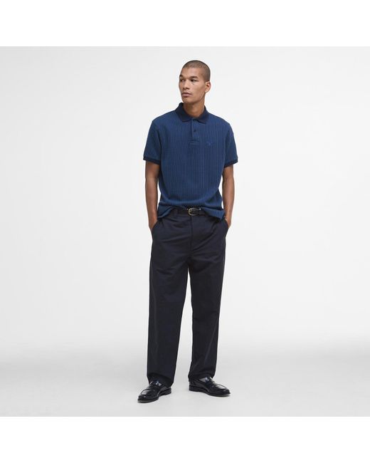 Barbour Blue B.Li Harworth Short Sleeve Polo Shirt for men