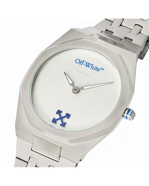 Off-White c/o Virgil Abloh Metallic On Time Watch for men