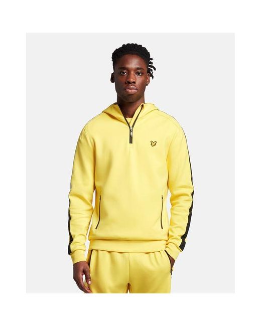 Lyle And Scott Sport Yellow Tape Hoodie for men