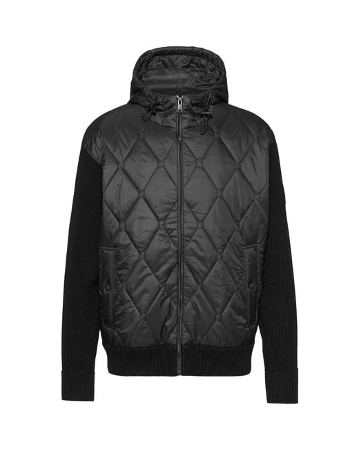 Boss Black Kaflero Wool Hooded Long Sleeve Quilted Jacket for men
