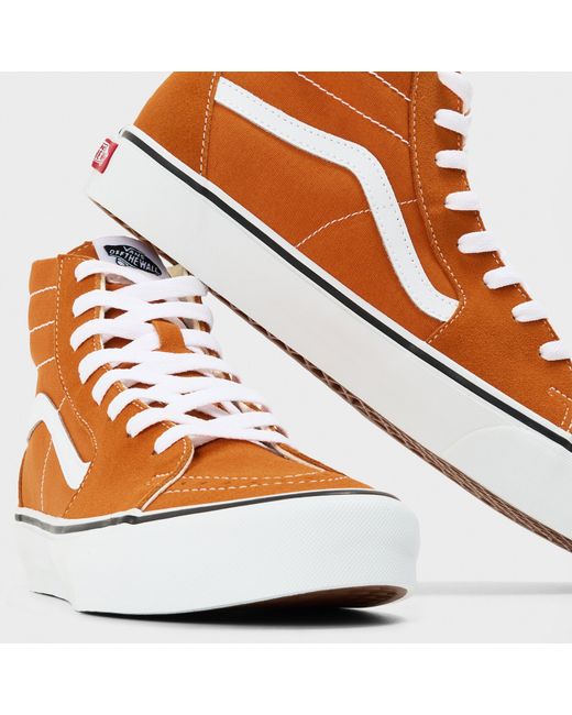 Vans Orange Adults Hi Tapered Color Theory Marmala Canvas High-Top Trainers