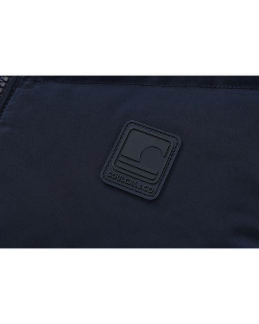 SoulCal & Co California Blue 2Zip Detachable Hood Padded Gilet