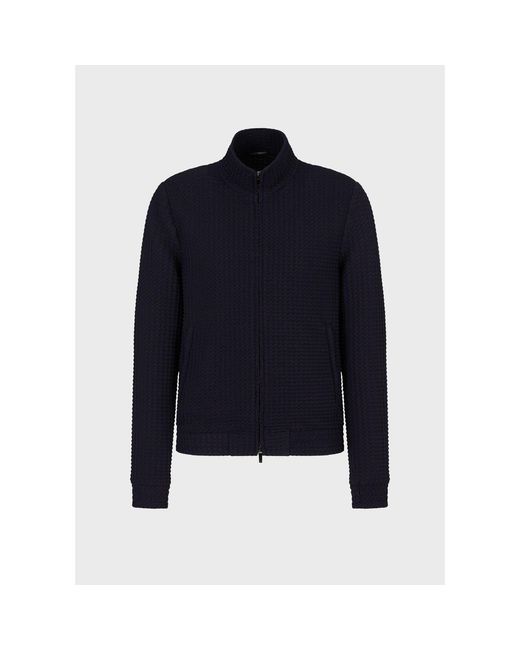 Emporio Armani Blue Bomber Jacket for men