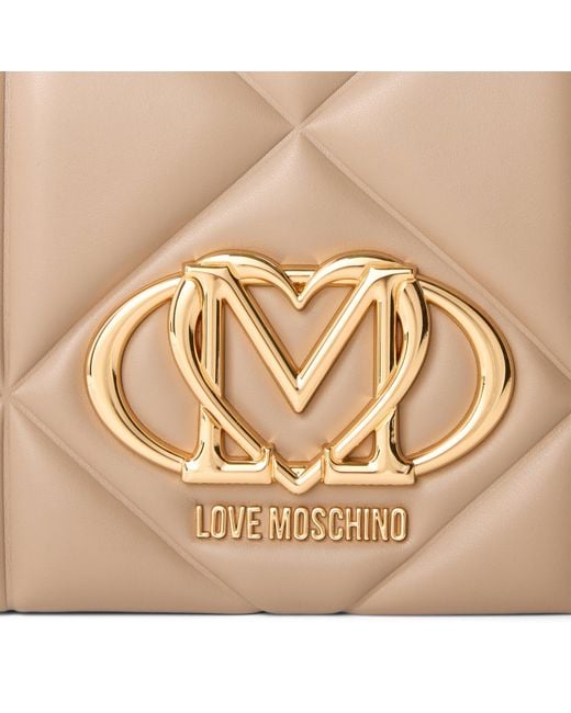 Love Moschino Natural Lm Quilted Cross Body Bags