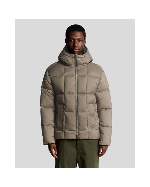 Lyle & Scott Natural Cocoon Long Puffer Jacket for men