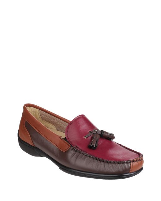 Cotswold Red Biddlestone Loafer Shoe