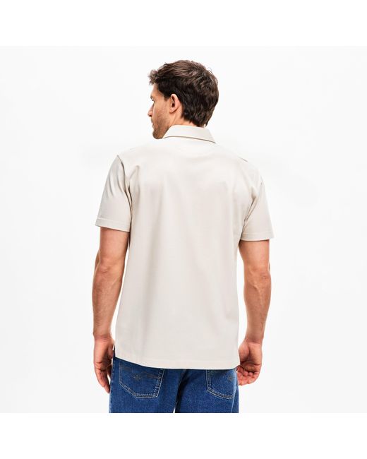 Belstaff White Curator P Short Sleeve Polo Shirt for men