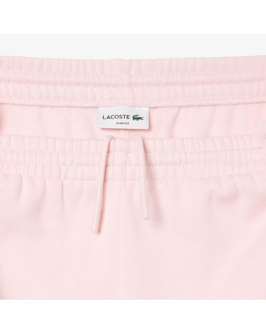 Lacoste Pink Fleece Tracksuit Bottoms for men