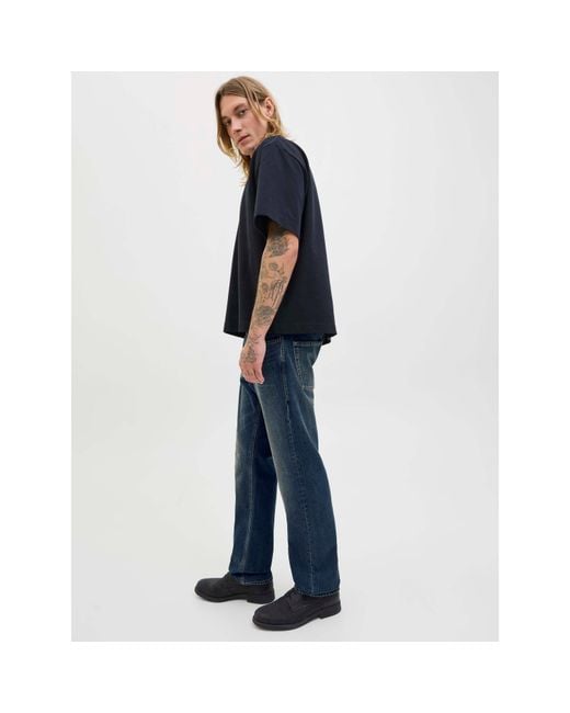 Jack & Jones Blue Chris Straight Jeans for men