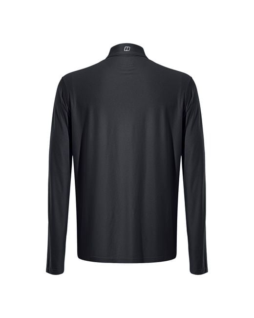 Berghaus Black 24/7 Base Long-Sleeve Zip T-Shirt for men