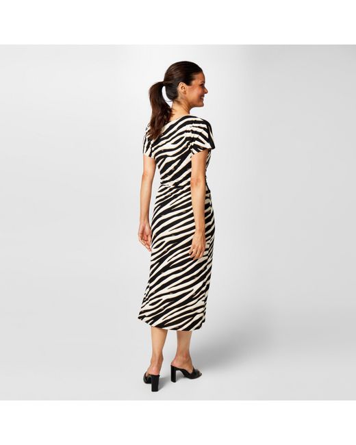 Biba Multicolor Tie Front Jersey Dress