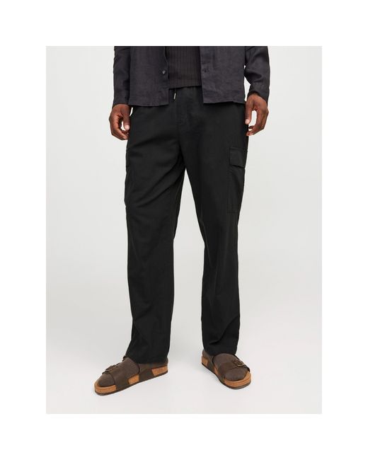 Jack & Jones Black Karl Cargo Trousers for men