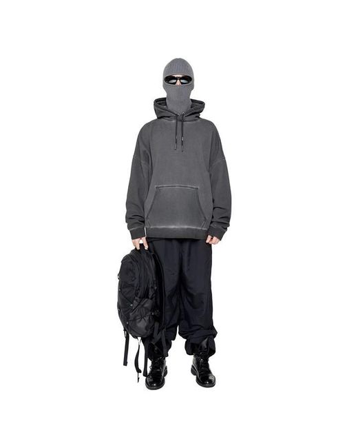 No Fear Gray Oversized Hoodie for men