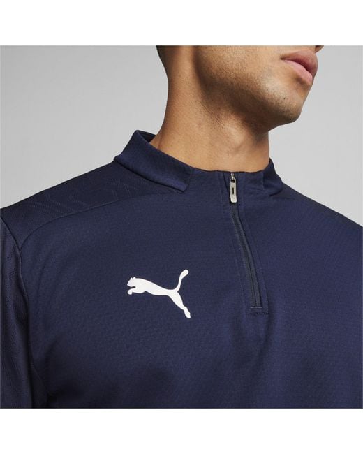 PUMA Blue Teamfinal Training 1/4-Zip Fleece for men