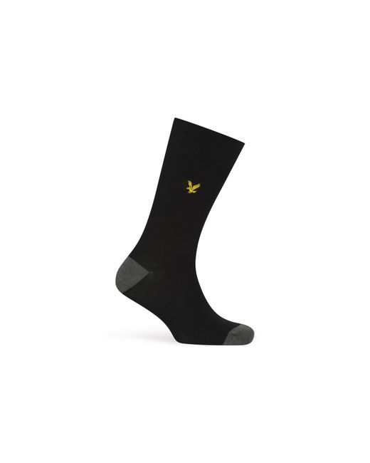 Lyle & Scott Black Crew Socks for men