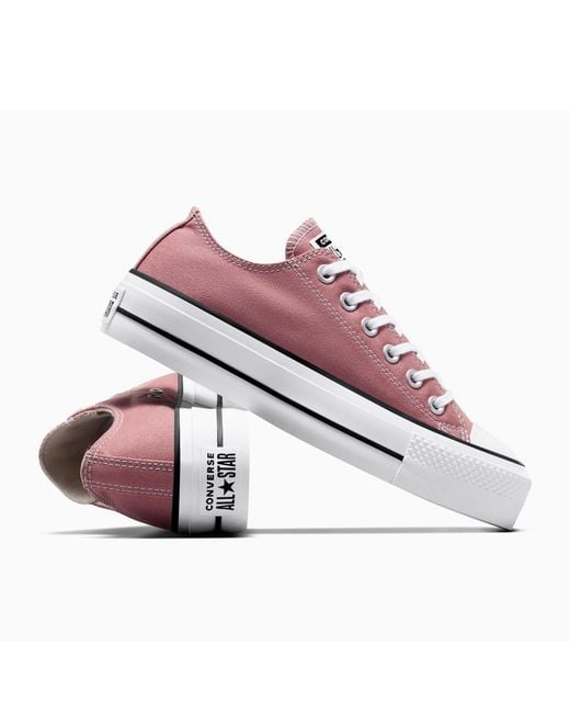 Converse Pink Chuck Taylor All Star Lif Platform Trainers