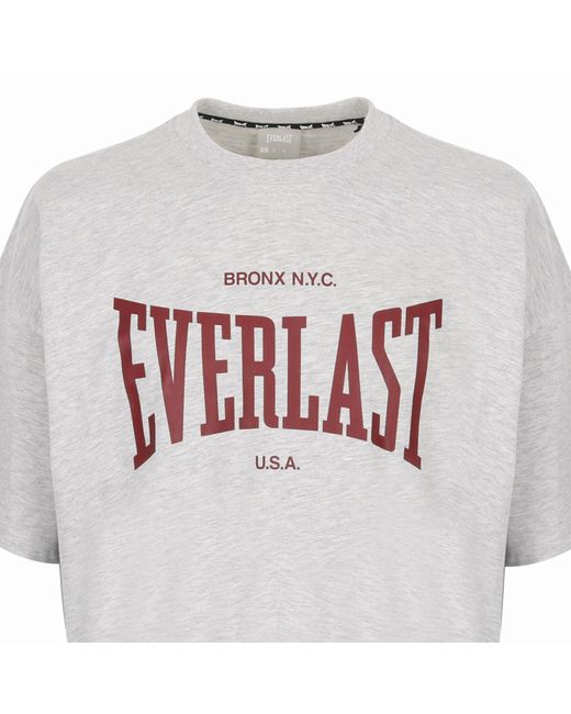 Everlast Gray Cotton Short Sleeve Crew Neck T-Shirt for men
