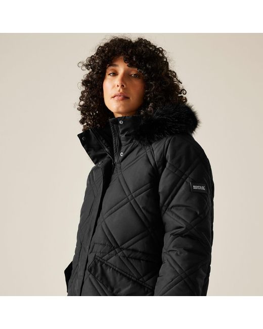 Regatta Black Freyla Water Resistant Insulated Quilted Jacket