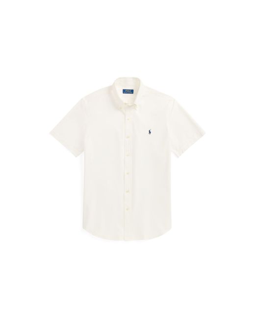 Polo Ralph Lauren White Poplin Short Sleeve Shirt for men