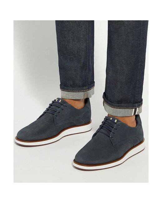 Dune Blue Derby Shoes for men