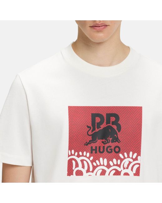Hugo x RB White X Vcarb By Slawn Graphic T-Shirt for men