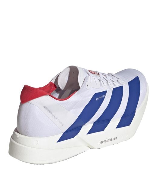 Adidas Blue Adizero Adios Pro 4 Shoes for men