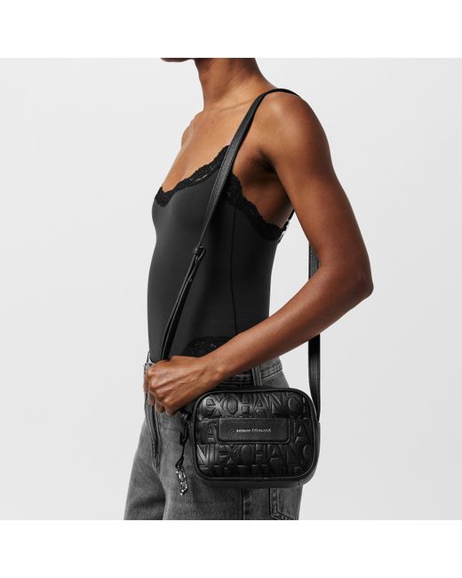 ARMANI EXCHANGE Black Messenger Camera Bag