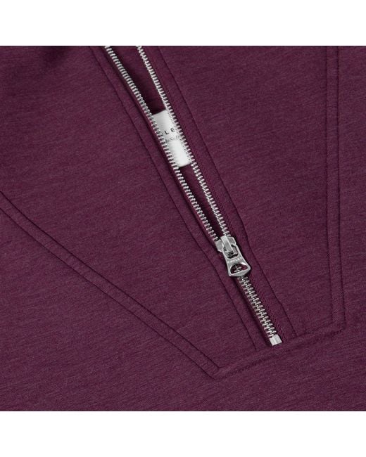 Varley Purple Hawley Half Zip Sweatshirt