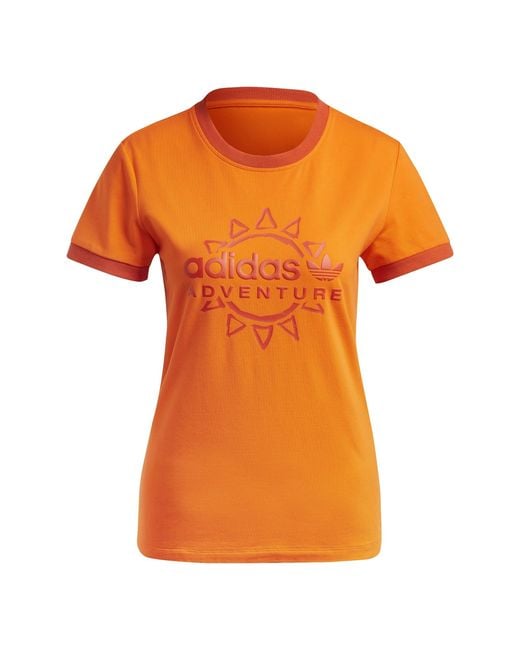 Adidas Originals Orange Regular Fit T-Shirt