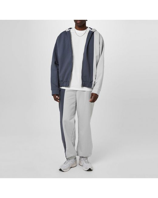 GBADEBO Blue Two Tone Hoodie for men