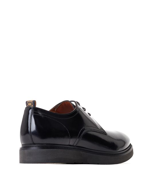 Base London Black Roly Plain Toe Derby for men