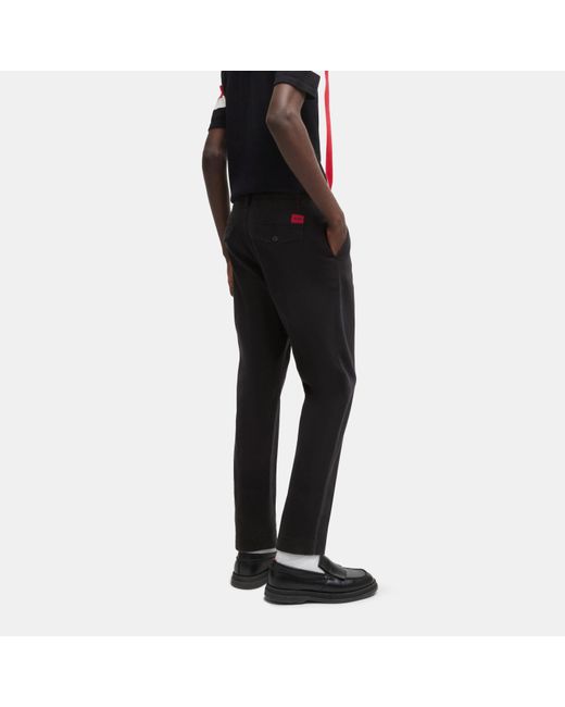 HUGO Black Tapered Fit Chinos for men