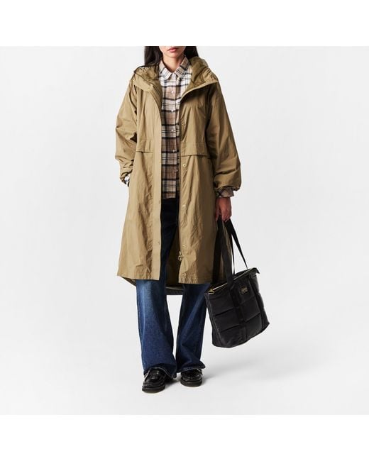 Barbour Natural Naboo Funnel Neck Long Sleeve Showerproof Rain Anorak