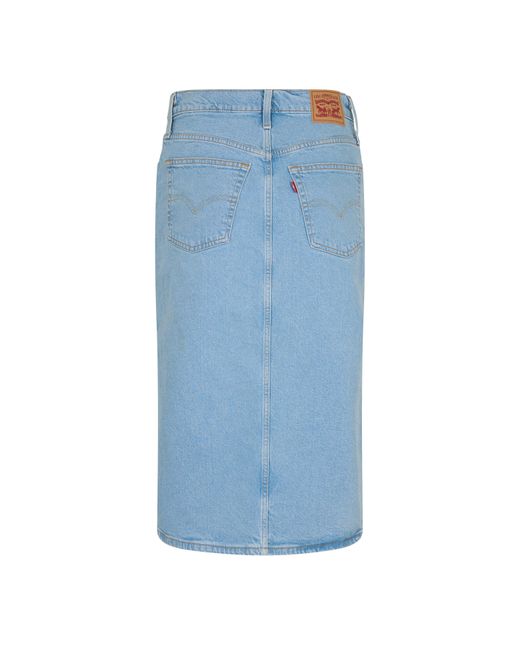 Levi's Blue Side Slit Denim Skirt