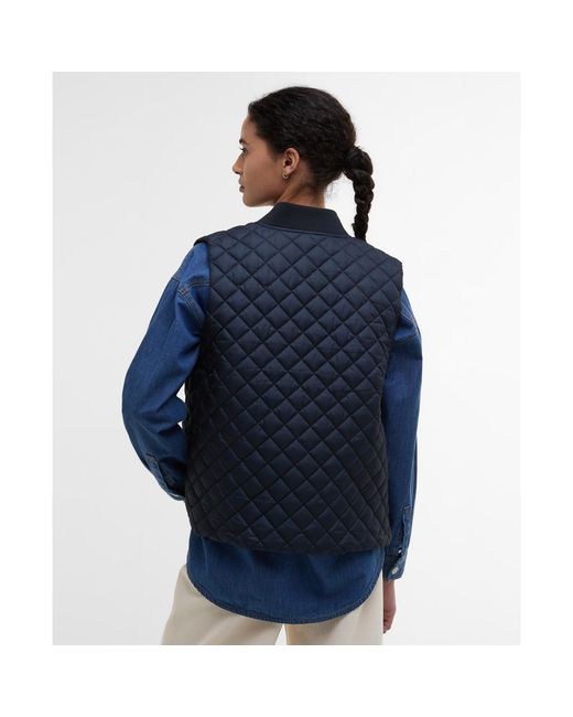 Barbour Blue Rosalie Quilted Sleeveless Gilet
