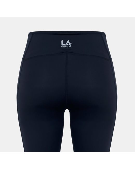 La Gear Blue High Waisted Full Length Skinny Fit Performance Gym Leggings
