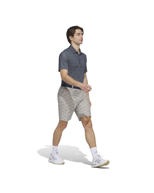 Adidas Gray Short-Sleeve Performance Polo Shirt for men