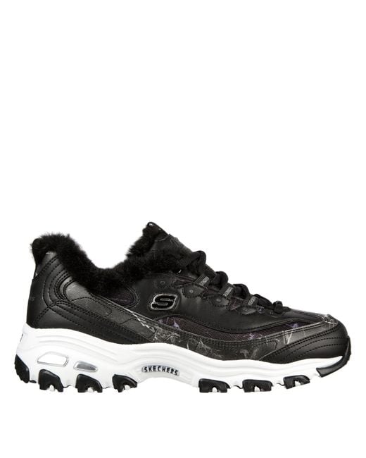Skechers Black D Lites 1 Classic Low-Top Trainers