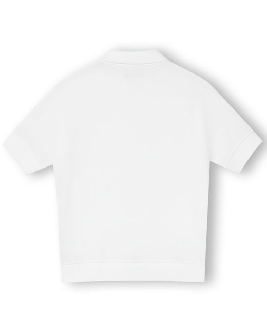 Lacoste White Loose-Fit Polo Shirt