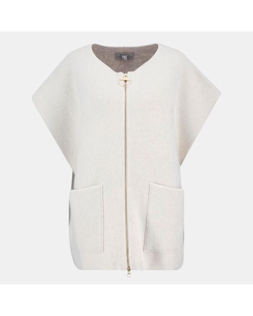 Barbour White Martha Sweater Vest