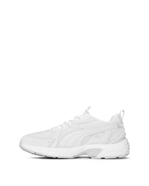 PUMA White Milenio Tech Low-Top Trainers