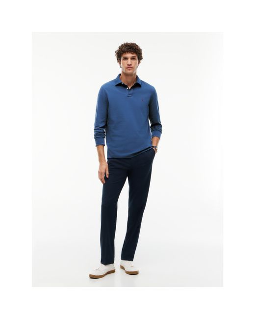 Tommy Hilfiger Blue 1985 Long Sleeve Polo Shirt for men