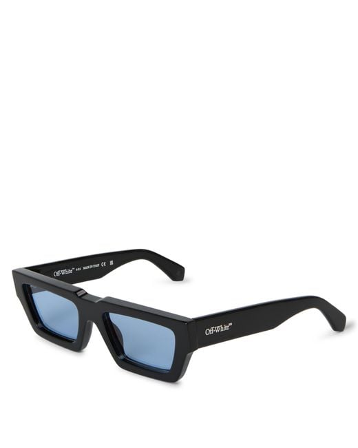 Off-White c/o Virgil Abloh Blue Manchester Sun Rectangle Sunglasses