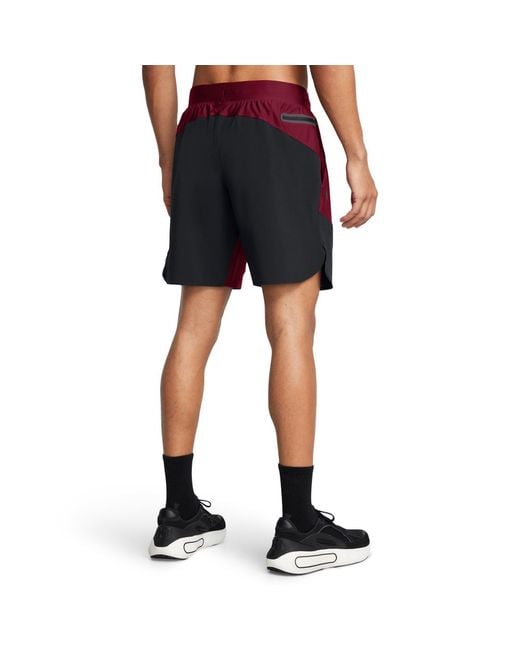 Under Armour Red Elite Hybrid Performance Gym Shorts for men