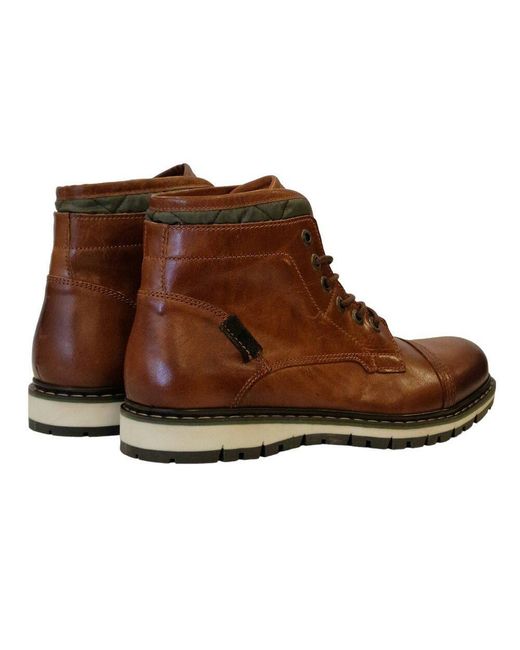 Firetrap Brown Aubin Mess Boots for men