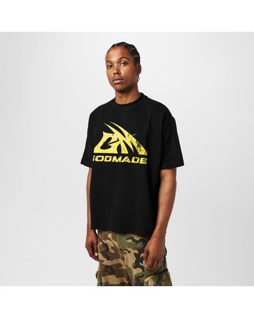 God Made Black Logo T-Shirt for men
