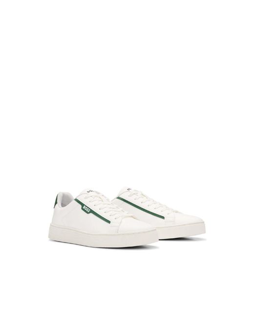 Boss White Rhys Tennis Trainers for men