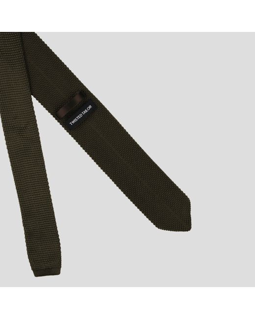 Twisted Tailor Green Jagger Knitted Tie for men