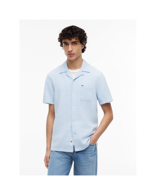 Tommy Hilfiger Blue Short Sleeve Plain Shirt for men